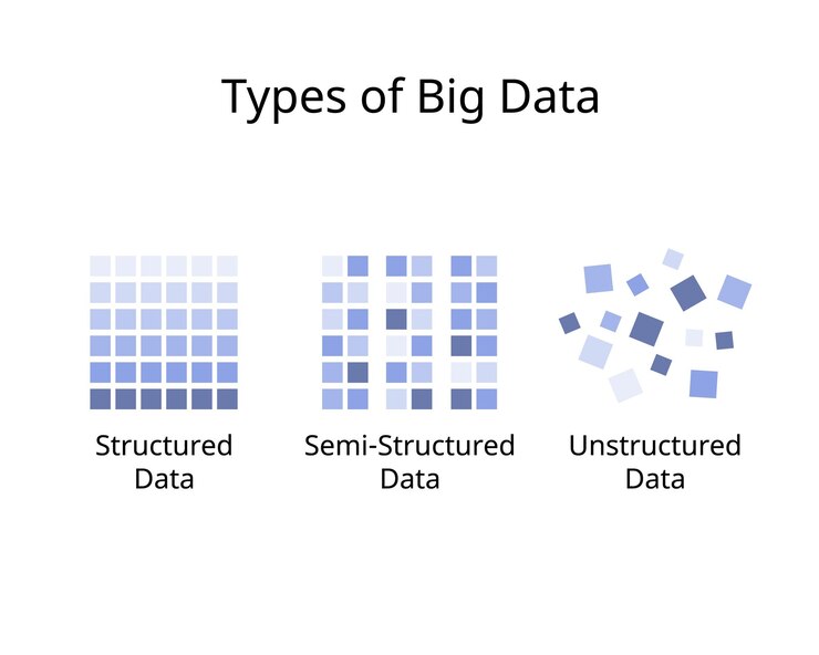 Vector type of big data for structured data unstructured data and semi structure