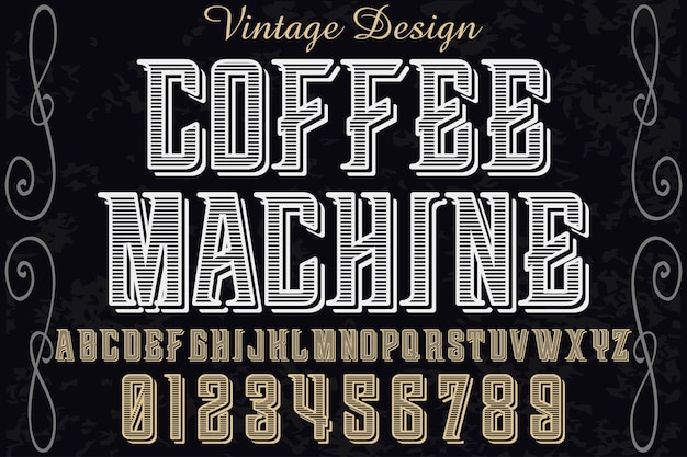 Шрифт ручной работы дизайн шрифта кофе
