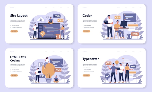 Typersetter web banner or landing page set