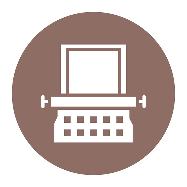 Typewriter With Screen icon vector image Can be used for Printing