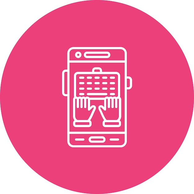 Typing icon vector image Can be used for Mobile App Development