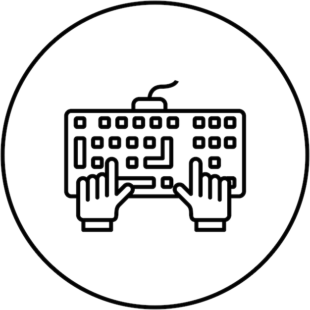 キーボードのアイコンのベクトル画像をタイプすると,ホームワークに使用できます.