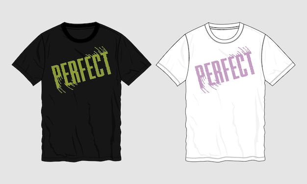 Vector typografie 039perfect039 t shirt ontwerp vectorillustratie klaar om af te drukken