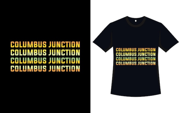 Typografie Columbus t-shirtontwerp