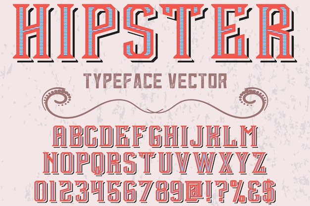 Typografie grafische stijl hipster