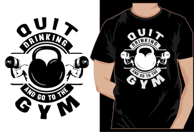 typografie gym t-shirt ontwerp,