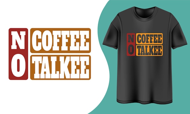 Typografie koffie t-shirt ontwerp