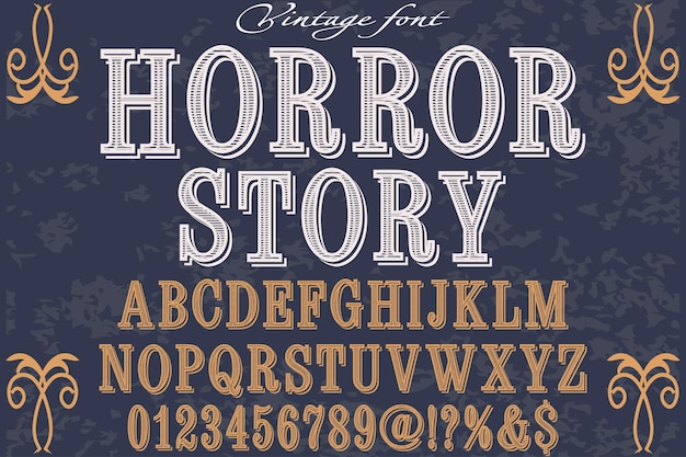 Typografie lettertype typografie lettertype ontwerp horror verhaal