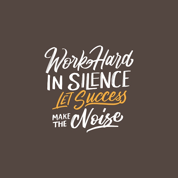 Typografie motivatie citaat in hand belettering stijl