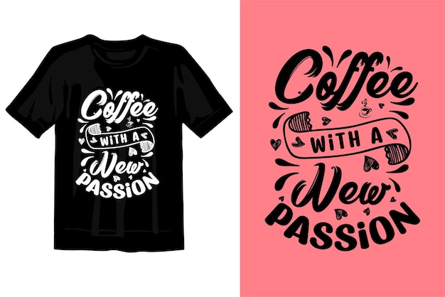 Vector typografie nieuw geweldig premium koffie t-shirtontwerp,