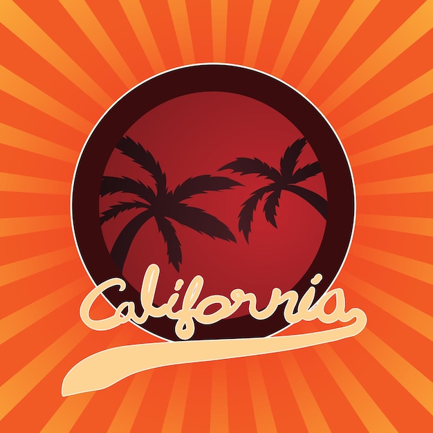 Typografie slogan met zomer Californië voor t-shirt afdrukken Grafische teevector afbeelding
