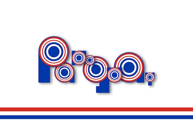 Typografie Surround Band Paraguay vlagkleuren