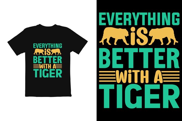 Typografie T-shirtontwerp. T-shirtontwerp met dierencitaten