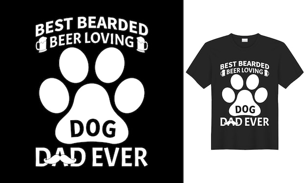 Vector typografie, teksteffect en vectort-shirtontwerp voor vaders en kinderen die van hun vader houden.