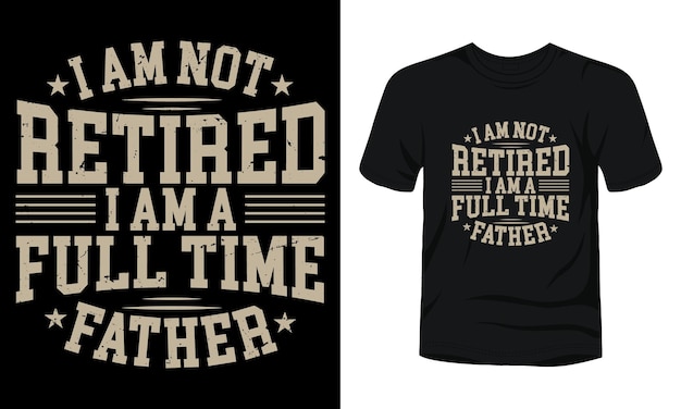 Typografie vintage vaderdag tshirt ontwerp