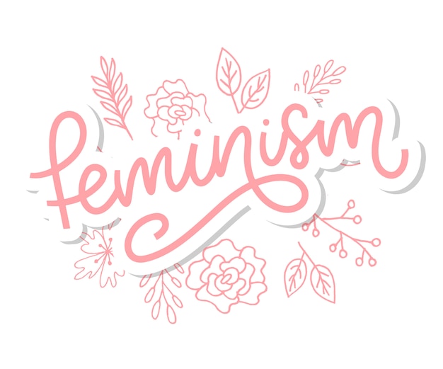 Typografisch ontwerp. feminisme brief.