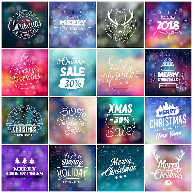 Vector typografische kerst