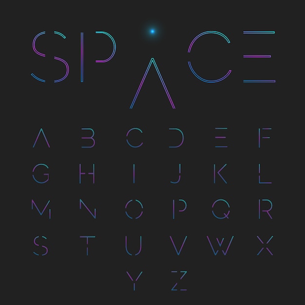 Typographic alphabet set