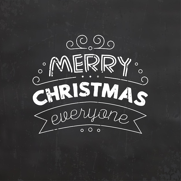 Typographic christmas design / merry christmas