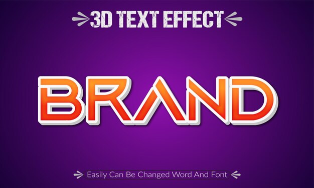 Typographic editable title text type effect futuristic font design