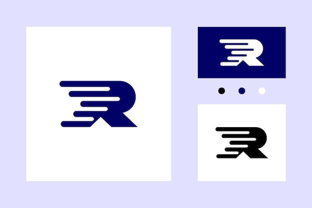 Logo tipografico lettera r monogramma stile di lusso lettering icona logo isolato su sfondo bianco
