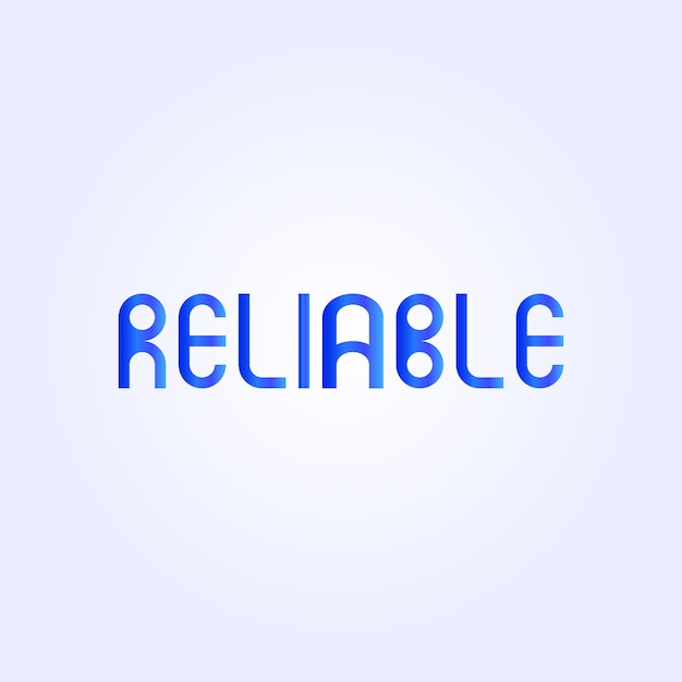 Typographic logo with the word reliable.