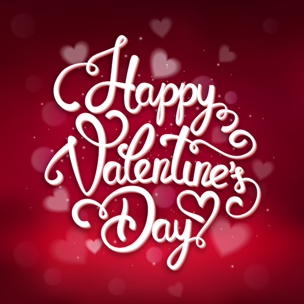 Vector typographic valentines day greeting card template