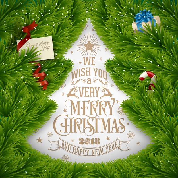 Typographical christmas background