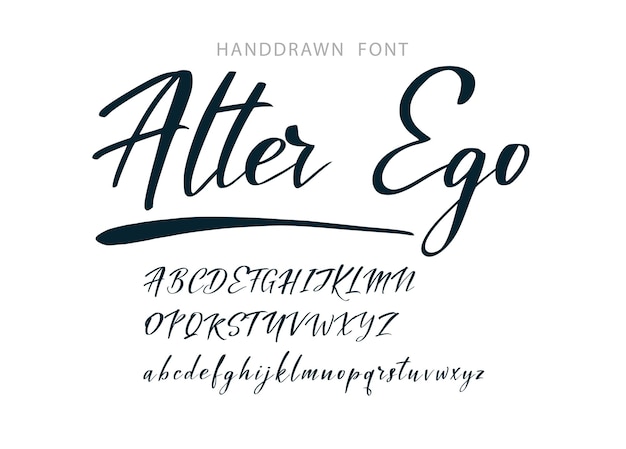 디자인 로고 서체 웹 배너 카드 청첩장을 위한 타이포그래피 알파벳