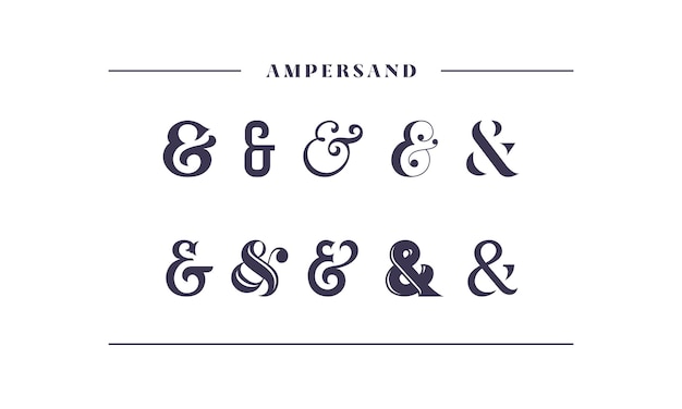 Tipografia ampersand simbolo di ampersand sans serif ornamento decorativo