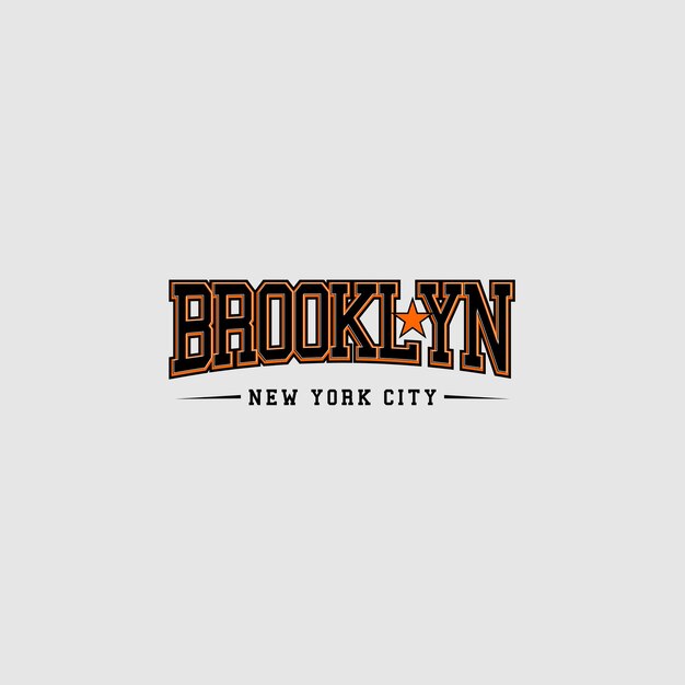 Vector typography brooklyn new york city design vector