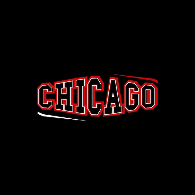 Typography chicago old school style design vector