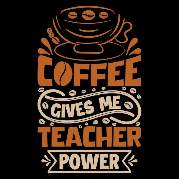 타이포그래피 커피 셔츠 디자인, 커피 벡터 요소