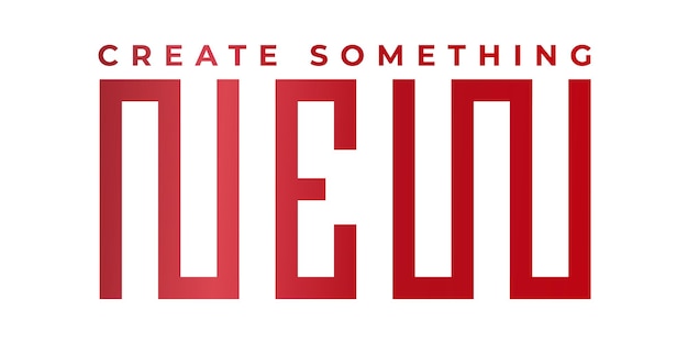 typography of create something new