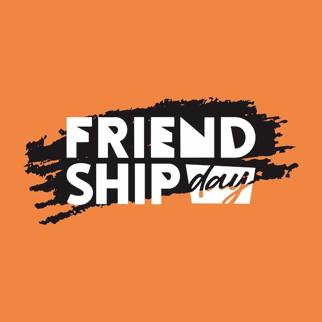 typography design of friendship day