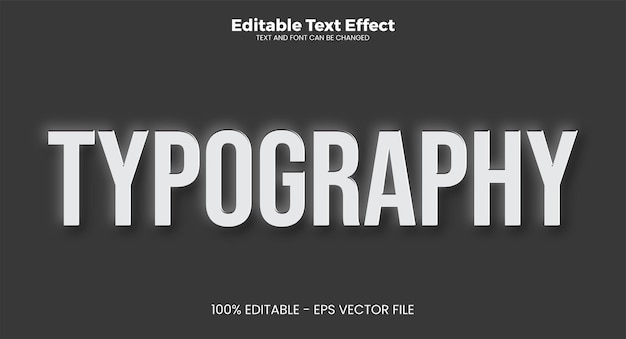 Vector typography editable text effect in modern trend style