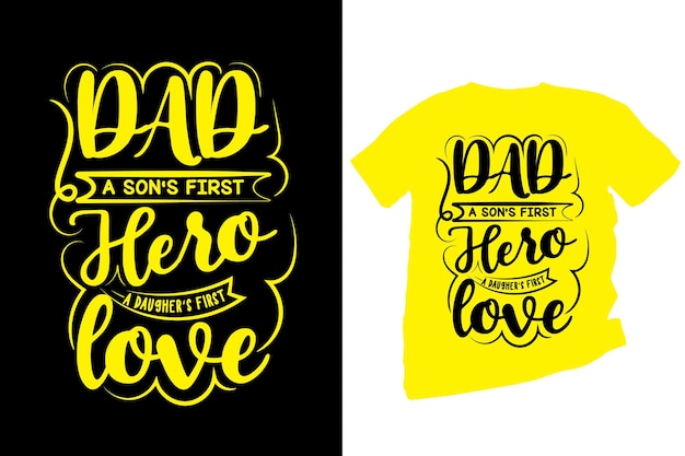 Typography Father's Day creative new t shirt design vector download