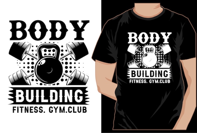 typography gym t-shirt design,