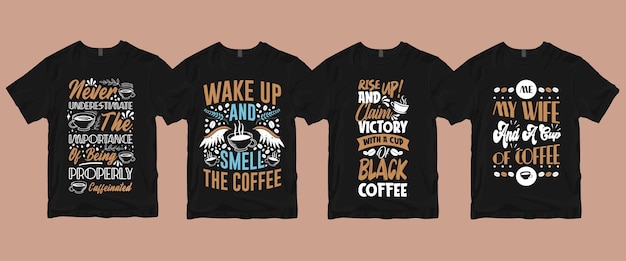 Typography hand-lettering quotes sayings about coffee t shirt  bundle