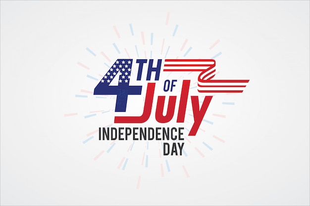 Vector typography independence day of america