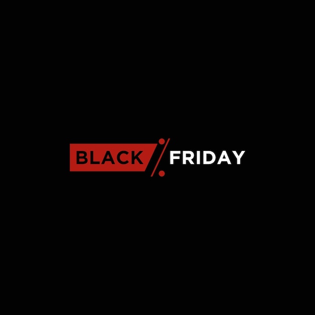 Lettera tipografica logo black friday, etichetta adesiva promozionale di vendita scontata