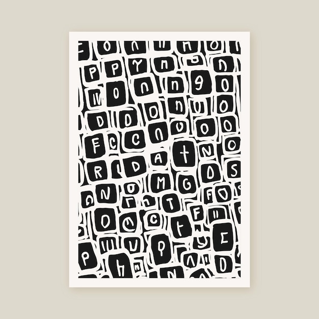 Typography Lettering Abstract Pattern