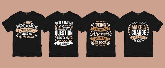 Typography lettering coffee quotes t shirt  bundle