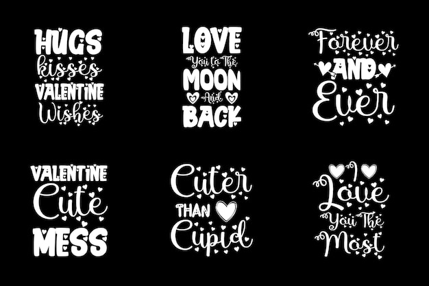 Tipografia lettering slogan design su san valentino per magliette e merchandising