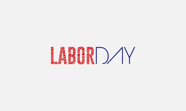 Typography lettering text Labor Day Vector illustration