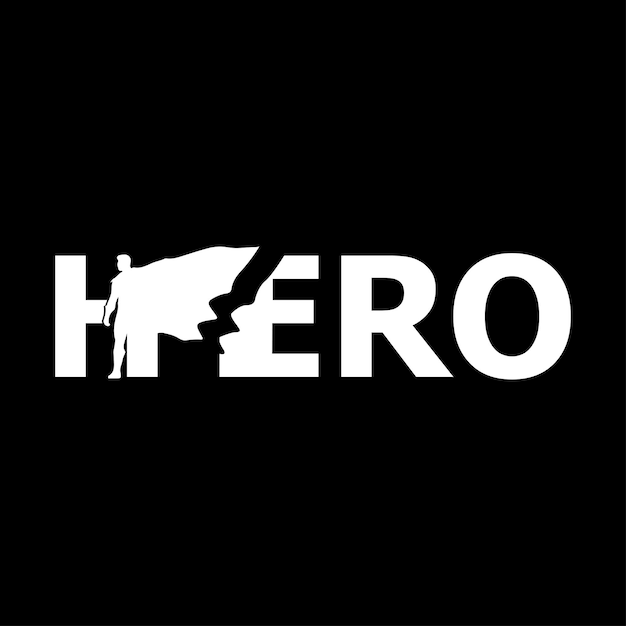 Vector typography logo design hero logo design logo design