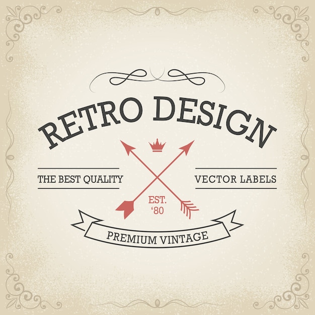 Typography logo design in retro style