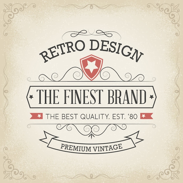Vector typography logo design in retro style
