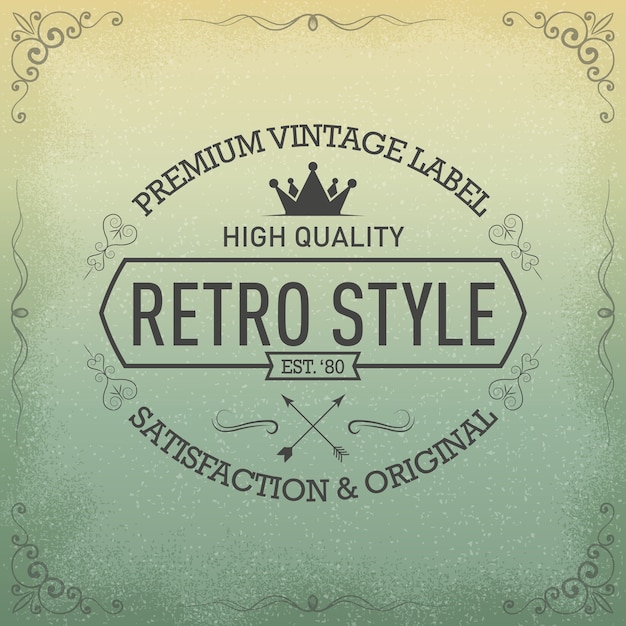 Vector typography logo design in retro style