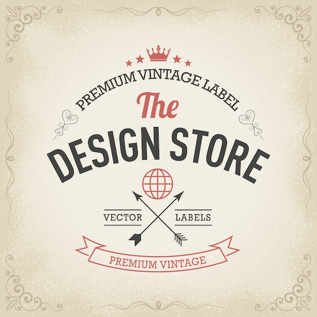 Typography logo design in retro style